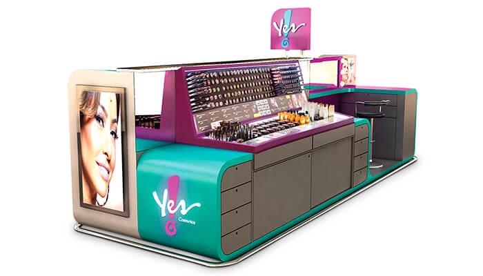 Franquias de quiosque - Yes! Cosmetics