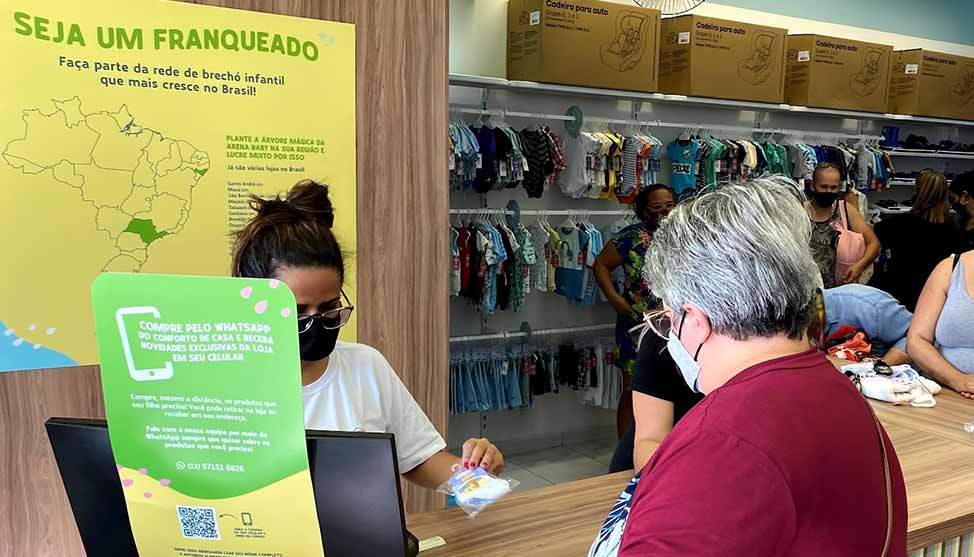 franquia de Brechó e Outlet infantil Arena Baby