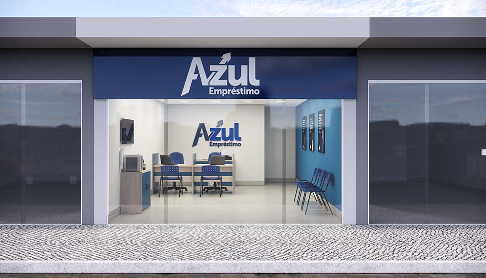 Azul Empréstimo rede de franquias de crédito chega a marca de mil unidades.