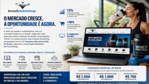 Franquia de suplemento online Brasil Nutri Shop