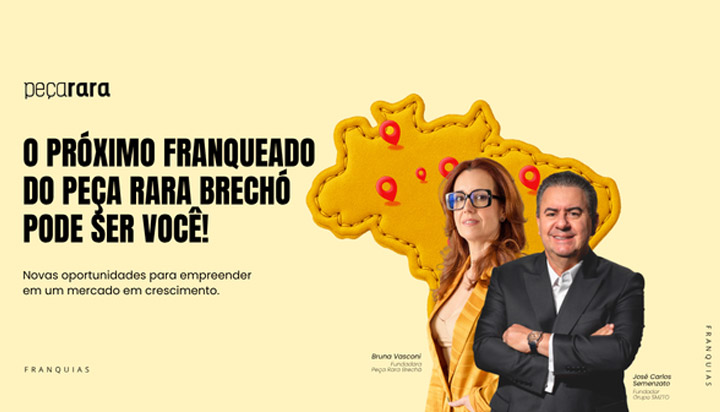 A franquia de brechó Peça Rara planeja chegar a 300 lojas até 2030 e busca novos empreendedores.